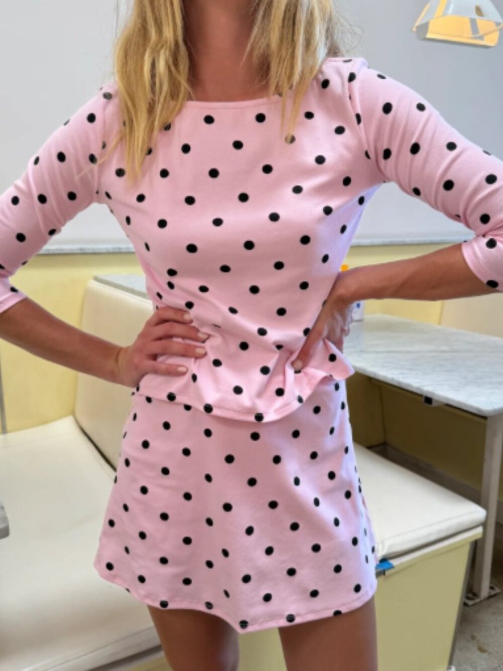 Nia Top Lisa Says Gah Pink Dot S and L - Picture 2 of 6